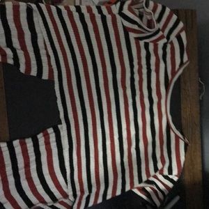 striped tie back crop top self made